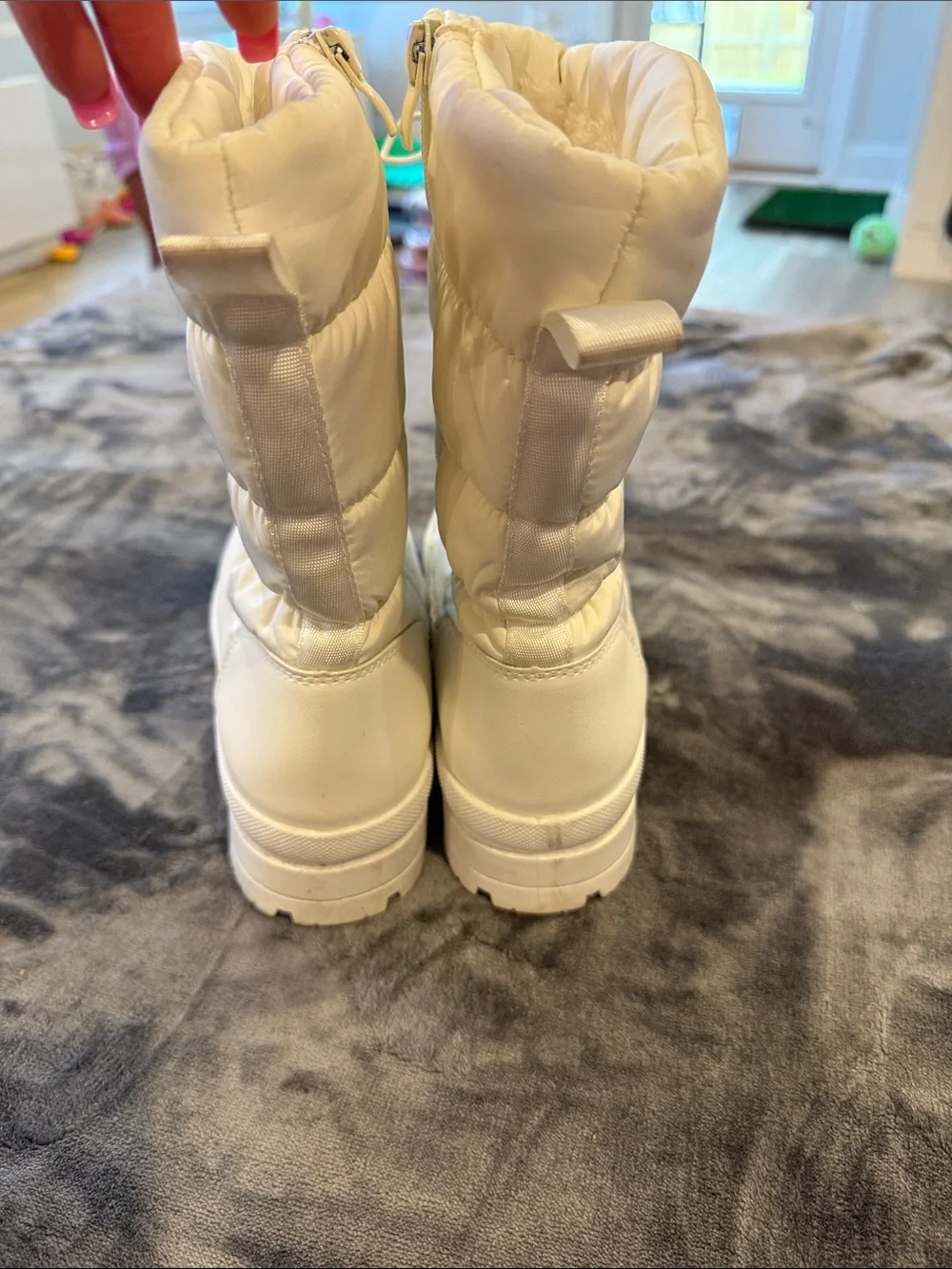 White Puffer Winter Boots